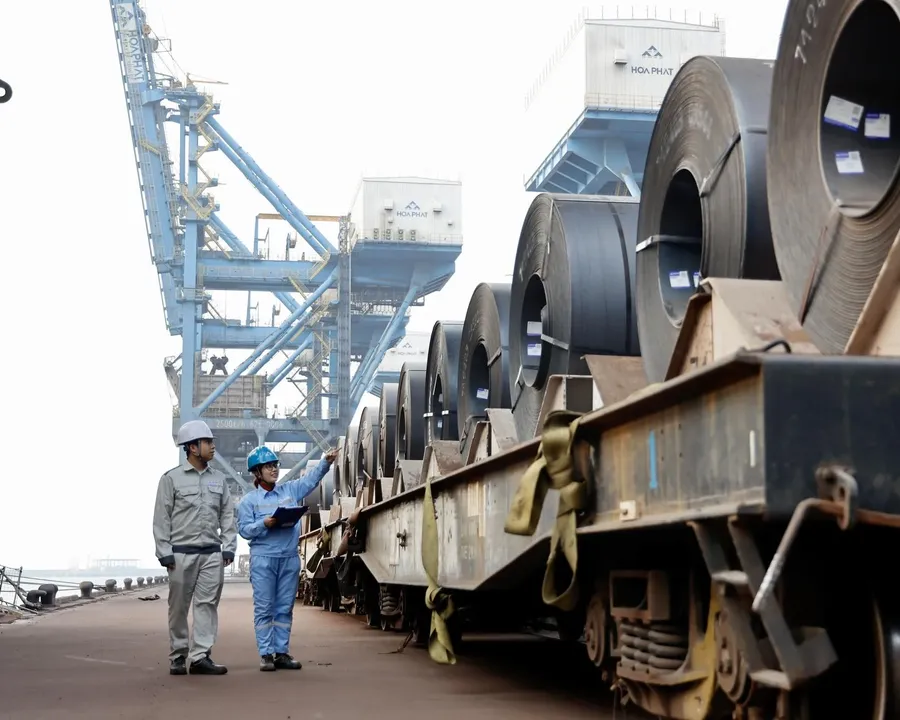 HRC steel coils at Hoa Phat's export port