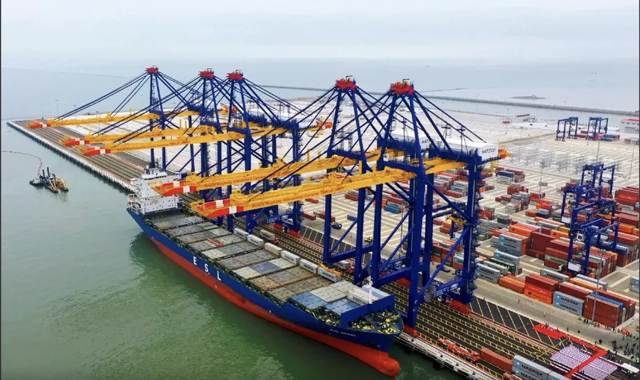 Container terminal in the Lach Huyen area, Hai Phong