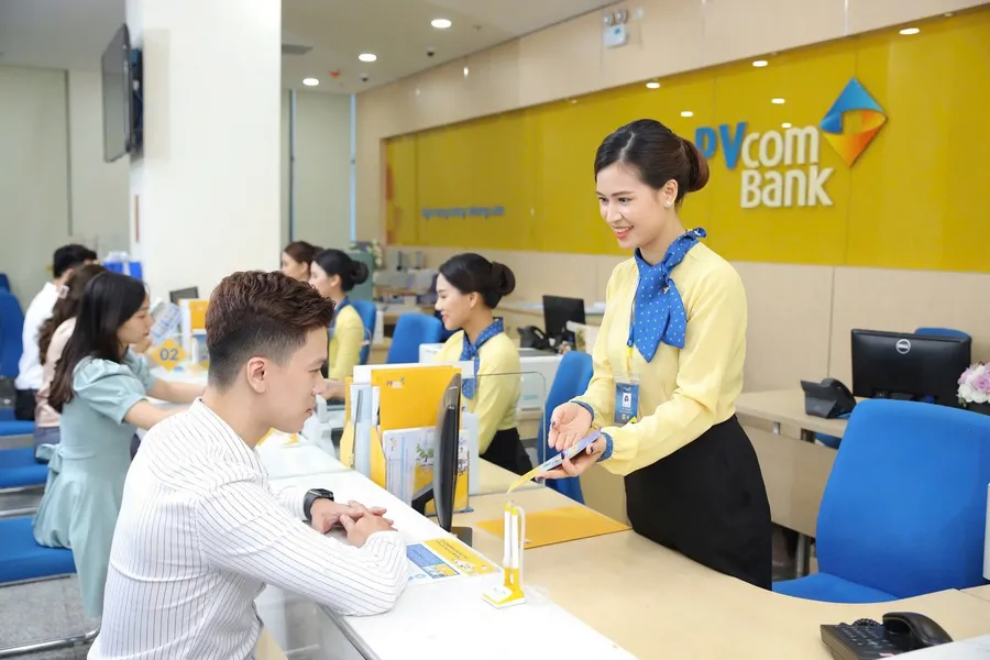 A PVcomBank branch counter