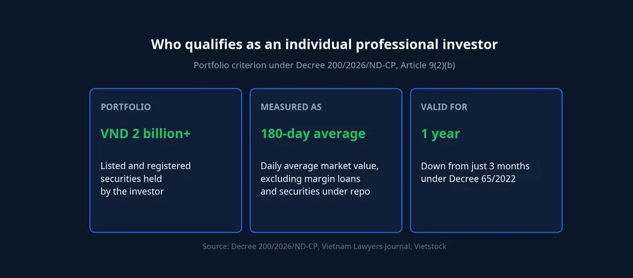 Criteria for individual professional investors