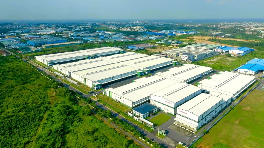 Factories and warehouses in an industrial park