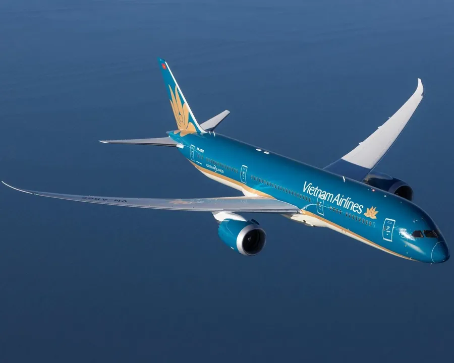 A Vietnam Airlines aircraft; its ticker HVN is under warning status