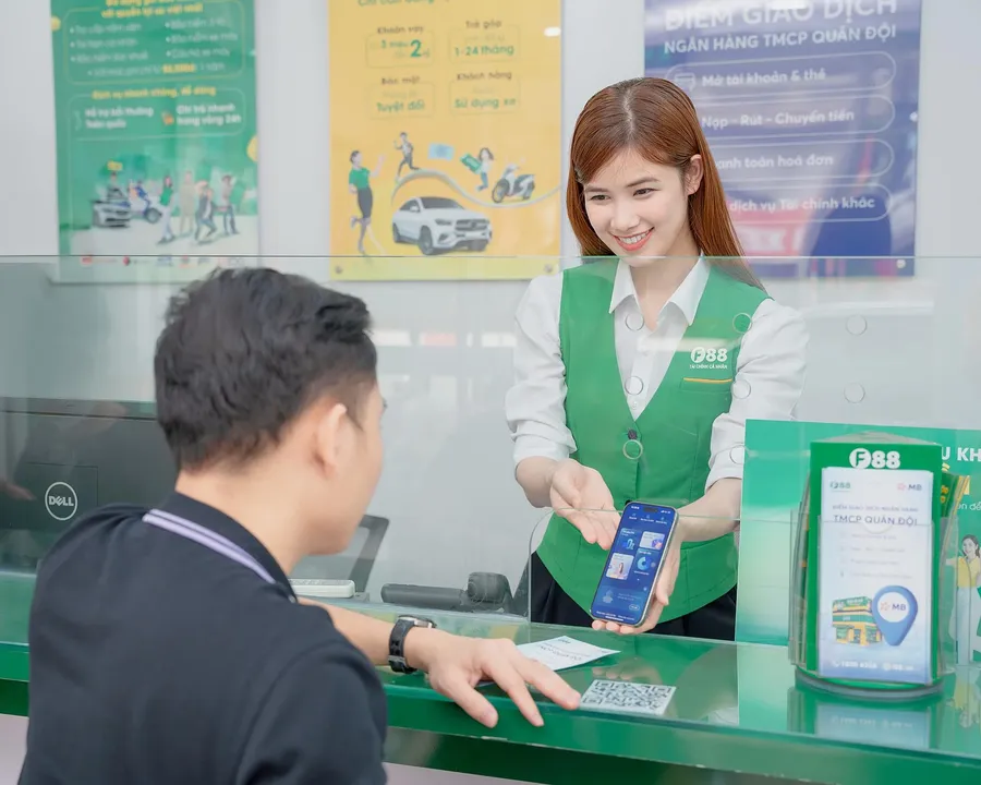 A service counter at an F88 branch