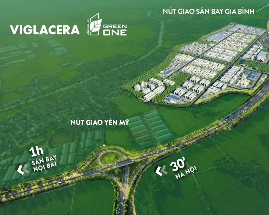Rendering of the Green One industrial park next to the Yen My interchange