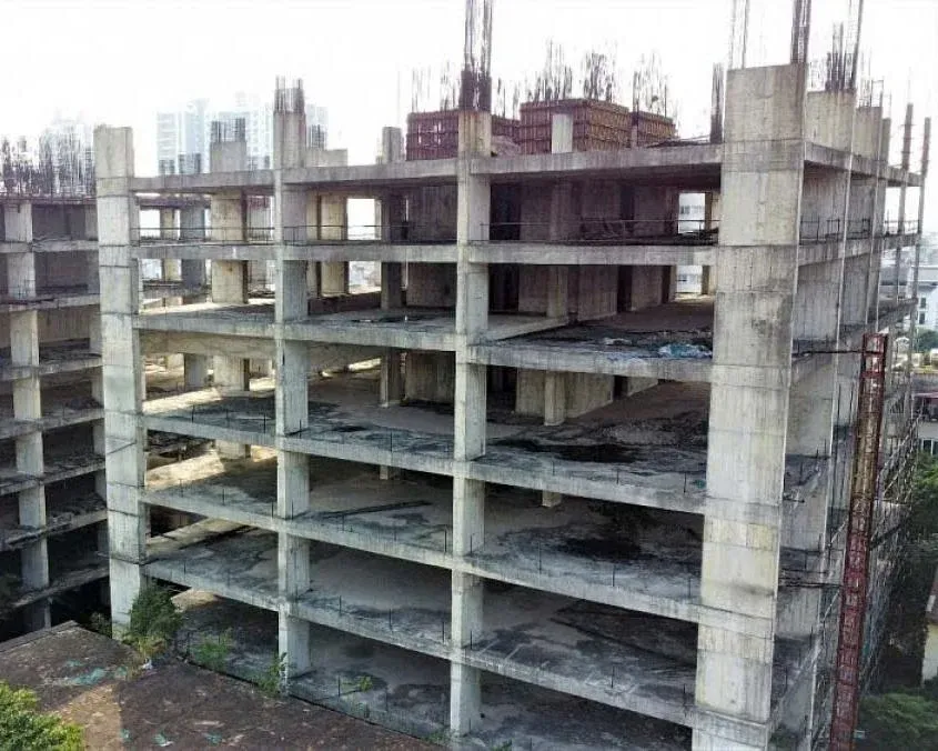 An unfinished real estate project