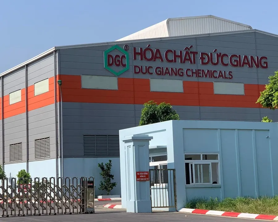 Duc Giang Chemicals facility with the DGC logo