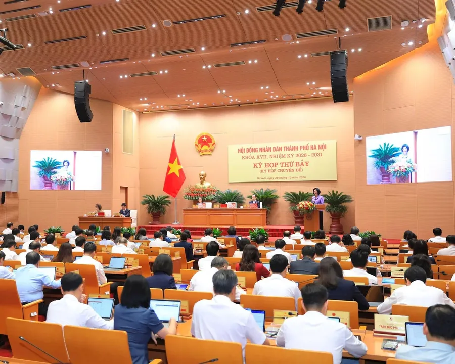 The seventh session of the Hanoi People's Council on Oct 28, 2026
