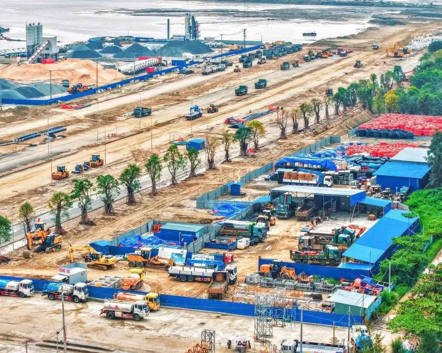 Construction site of a large-scale development