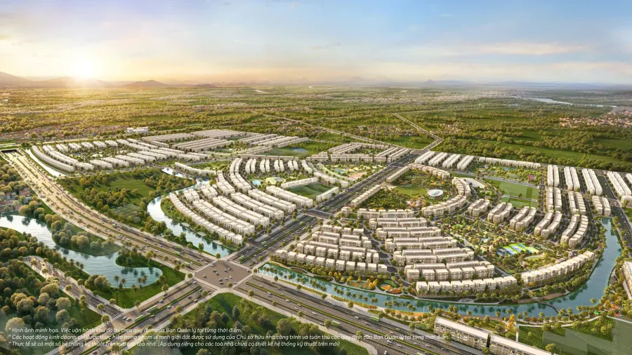 Khu đô thị Vinhomes nhìn từ trên cao