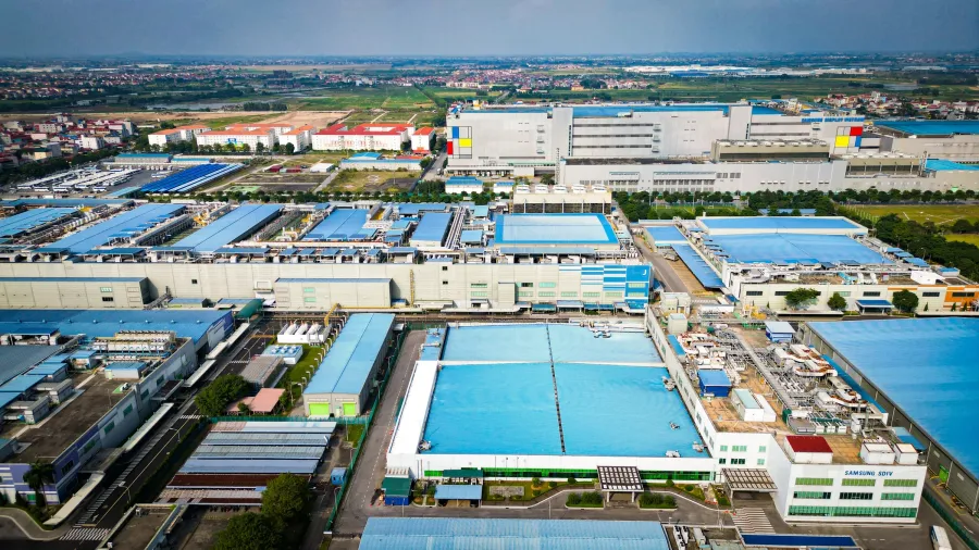 Nhà máy Samsung tại Việt Nam nhìn từ trên cao