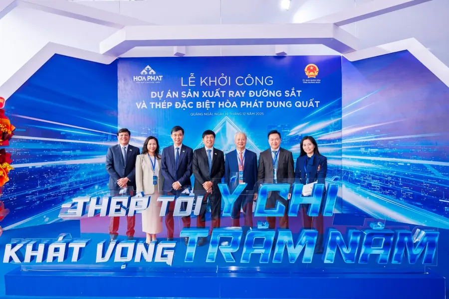 Lễ khởi công nhà máy ray và thép đặc biệt Hòa Phát Dung Quất