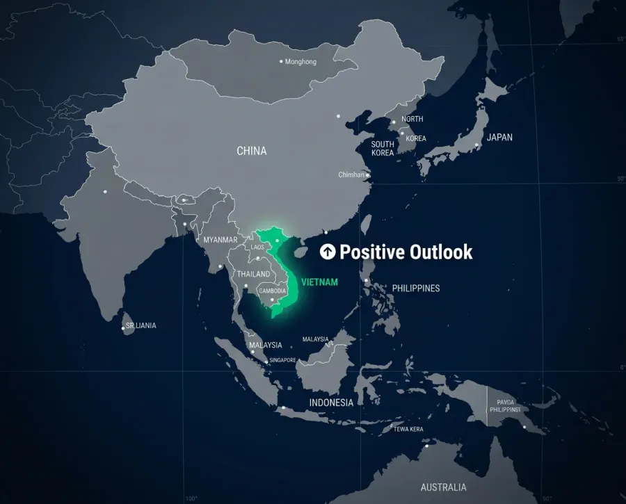 Việt Nam là quốc gia duy nhất trong khu vực APAC được Moody's giữ triển vọng Tích cực