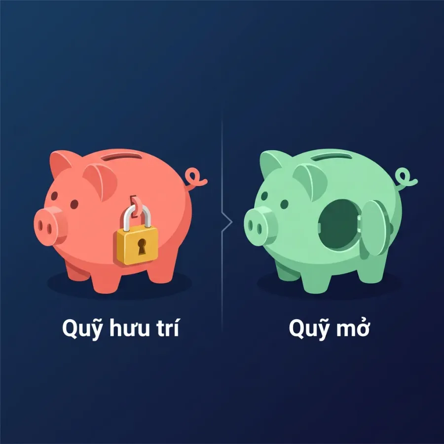 Quỹ hưu trí có khóa và quỹ mở: hai cách tích lũy dài hạn khác nhau về thanh khoản