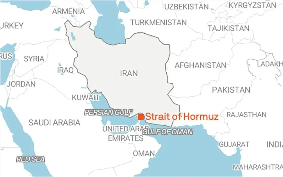 Bản đồ eo biển Hormuz