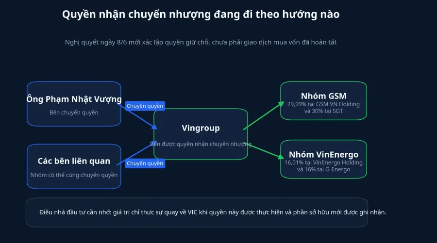 Sơ đồ quyền nhận chuyển nhượng của Vingroup