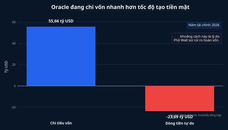 Biểu đồ chi tiêu vốn và dòng tiền tự do