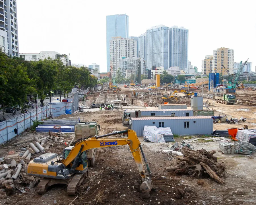 Một dự án bất động sản đang trong giai đoạn triển khai