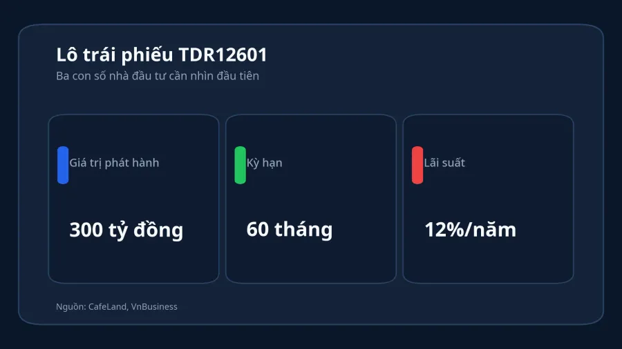 Ba thông số chính của lô TDR12601
