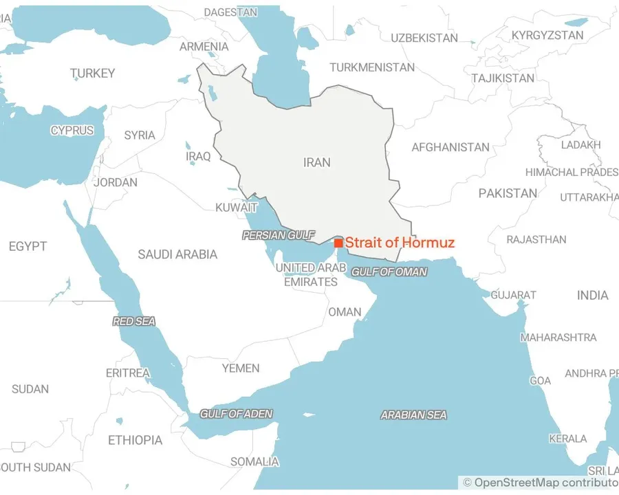 Bản đồ eo biển Hormuz