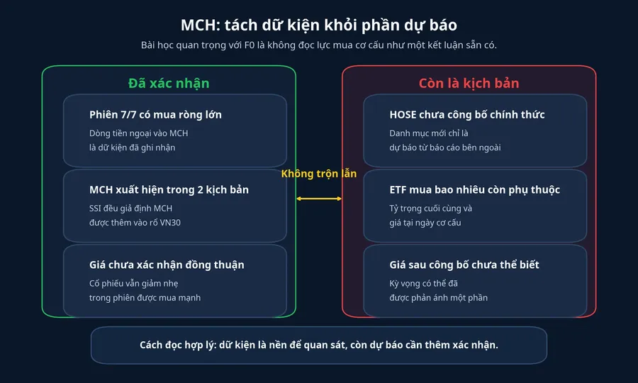 Tách dữ kiện khỏi phần dự báo