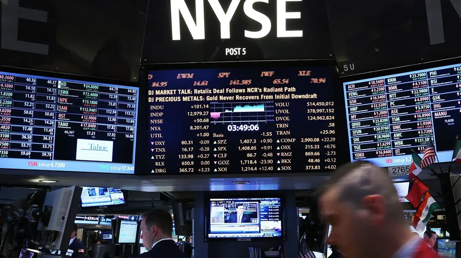Sàn giao dịch New York trong một phiên biến động
