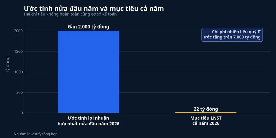 Ước tính lợi nhuận và mục tiêu cả năm của Vietnam Airlines
