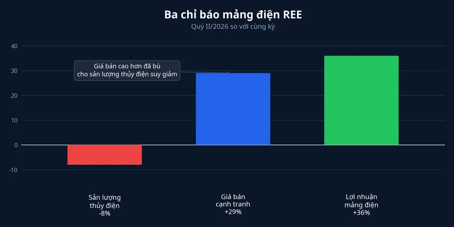 Các chỉ báo của mảng điện REE trong quý II