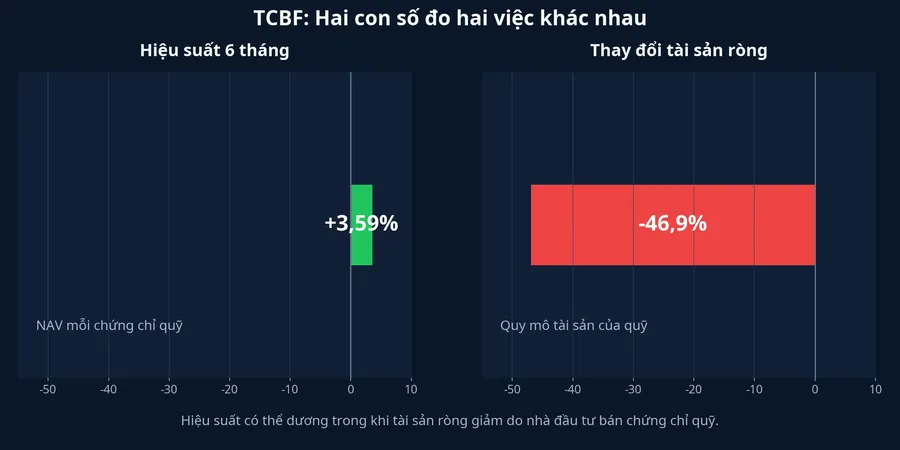 TCBF có hiệu suất dương nhưng tài sản ròng giảm
