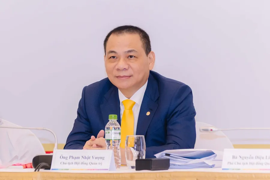 Chủ tịch HĐQT Vingroup Phạm Nhật Vượng tại sự kiện doanh nghiệp