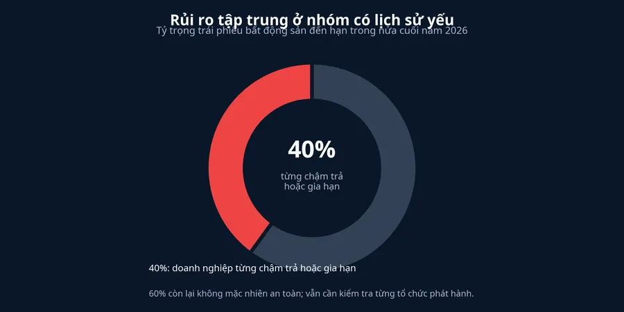Tỷ trọng nhóm doanh nghiệp từng chậm trả hoặc gia hạn