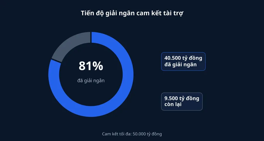 Tỷ lệ giải ngân cam kết tài trợ