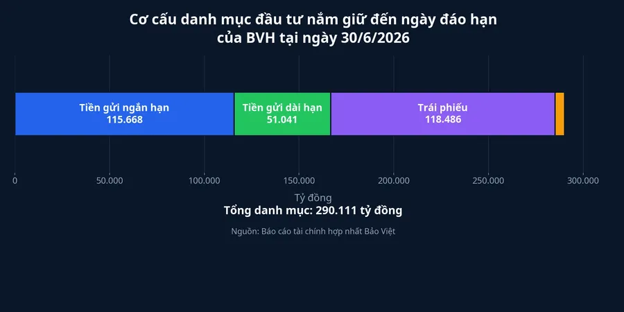 Cơ cấu danh mục đầu tư nắm giữ đến ngày đáo hạn của BVH