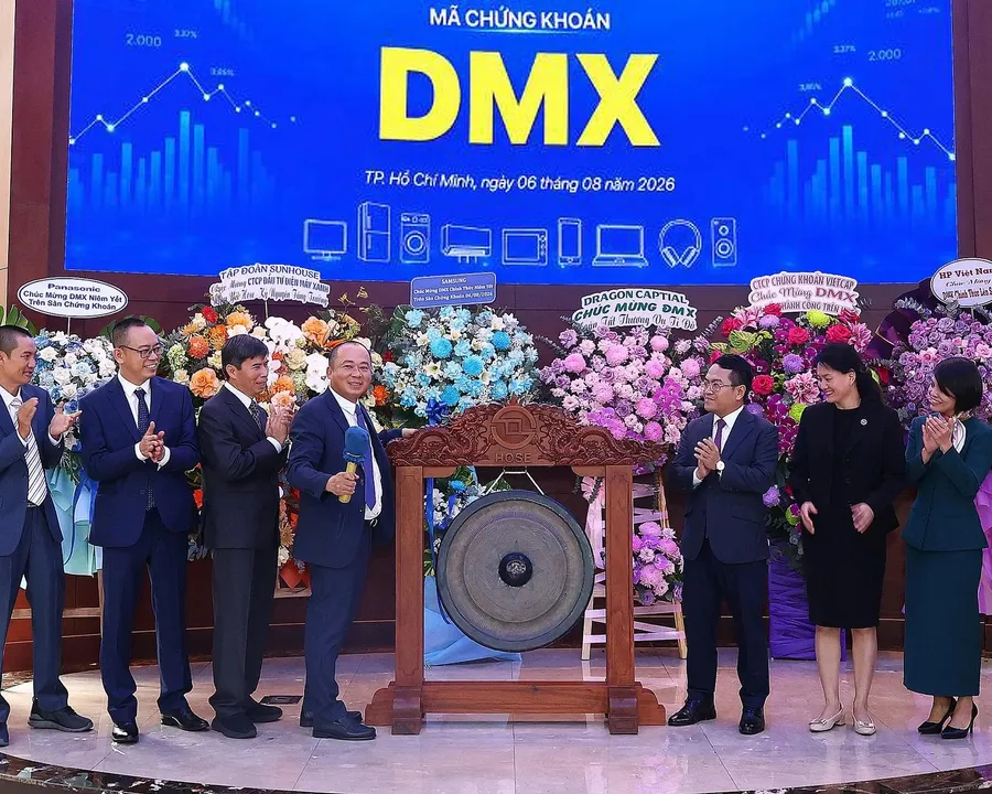 Lễ chào sàn cổ phiếu DMX trên HOSE ngày 6/8/2026