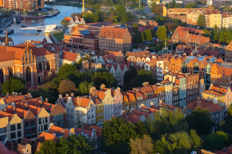 Toàn cảnh thành phố cảng Gdańsk, Ba Lan