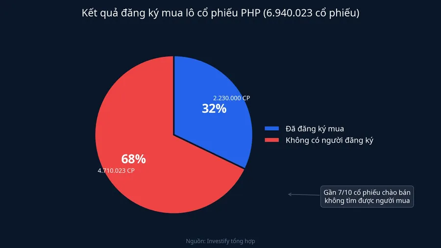 Kết quả đăng ký mua lô cổ phiếu PHP