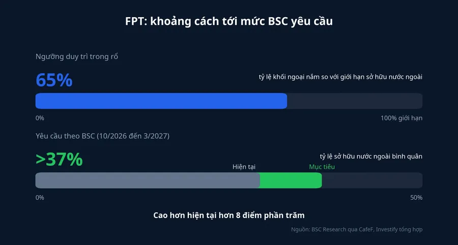 FPT: khoảng cách tới mức BSC yêu cầu