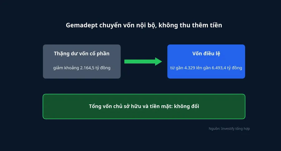 Dòng chuyển vốn trong vốn chủ sở hữu Gemadept