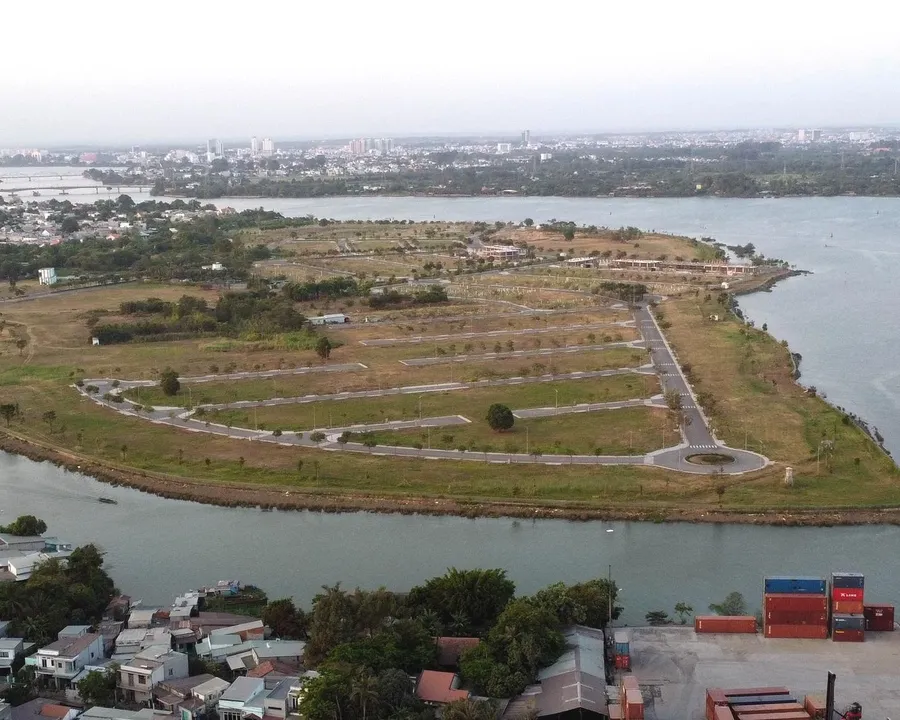Khu đất Cù lao Tân Vạn nhìn từ trên cao