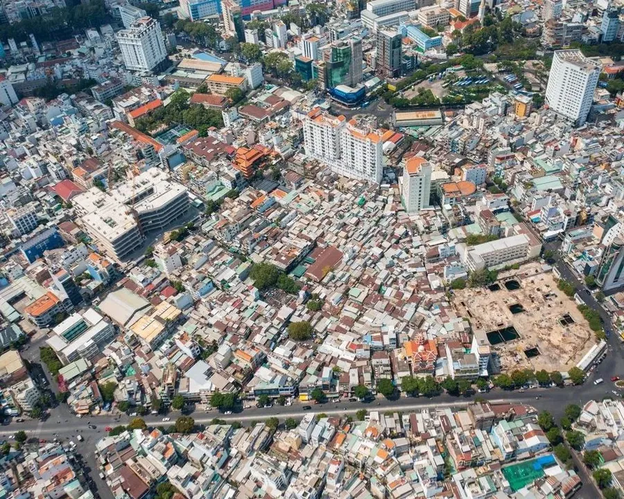 Khu dân cư Mả Lạng nhìn từ trên cao