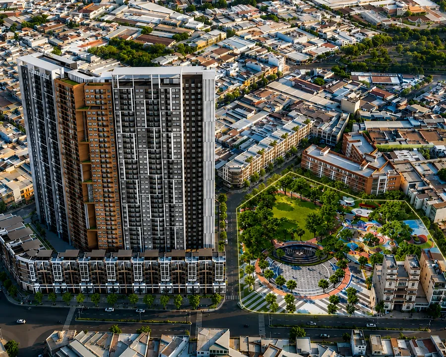Phối cảnh khu chung cư tái định cư