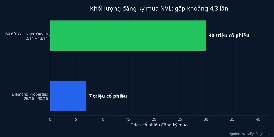 Khối lượng đăng ký mua NVL của bà Quỳnh và Diamond Properties