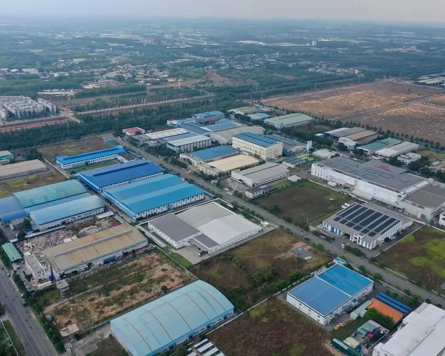 Khu công nghiệp tại Bình Dương nhìn từ trên cao